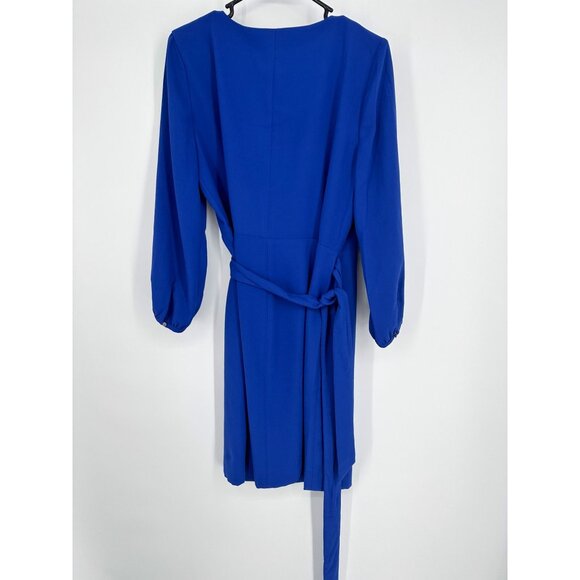 J. Crew 365 crepe wrap dress royal blue size 10 NWT - Picture 5 of 6